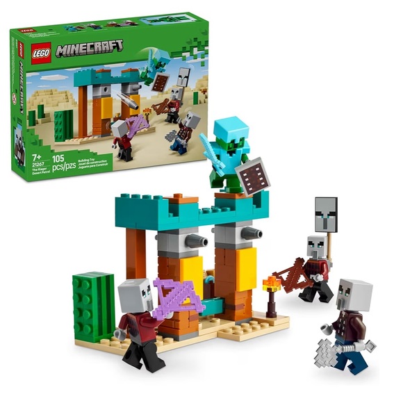 LEGO Minecraft Illager Desert Patrol Set - Green, Brown, and Orange - Picture 2 of 11